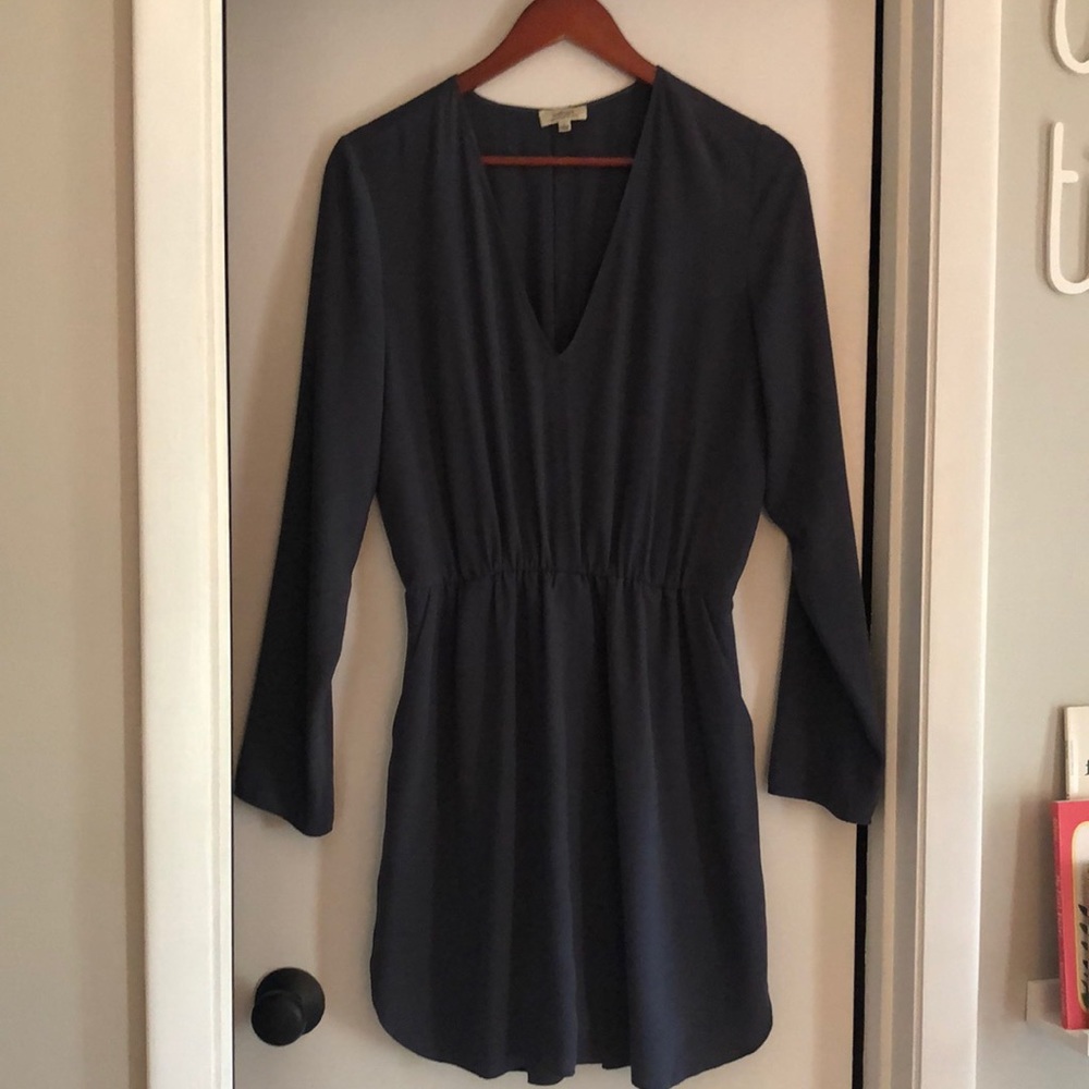 Navy blue long sleeve dress